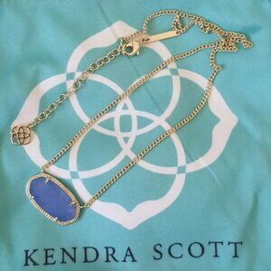 Kendra Scott Periwinkle Blue Gold Dylan Necklace